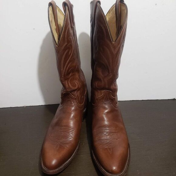 J. Chisholm 70134 Brown Leather Western Men Boots 12В main image 9